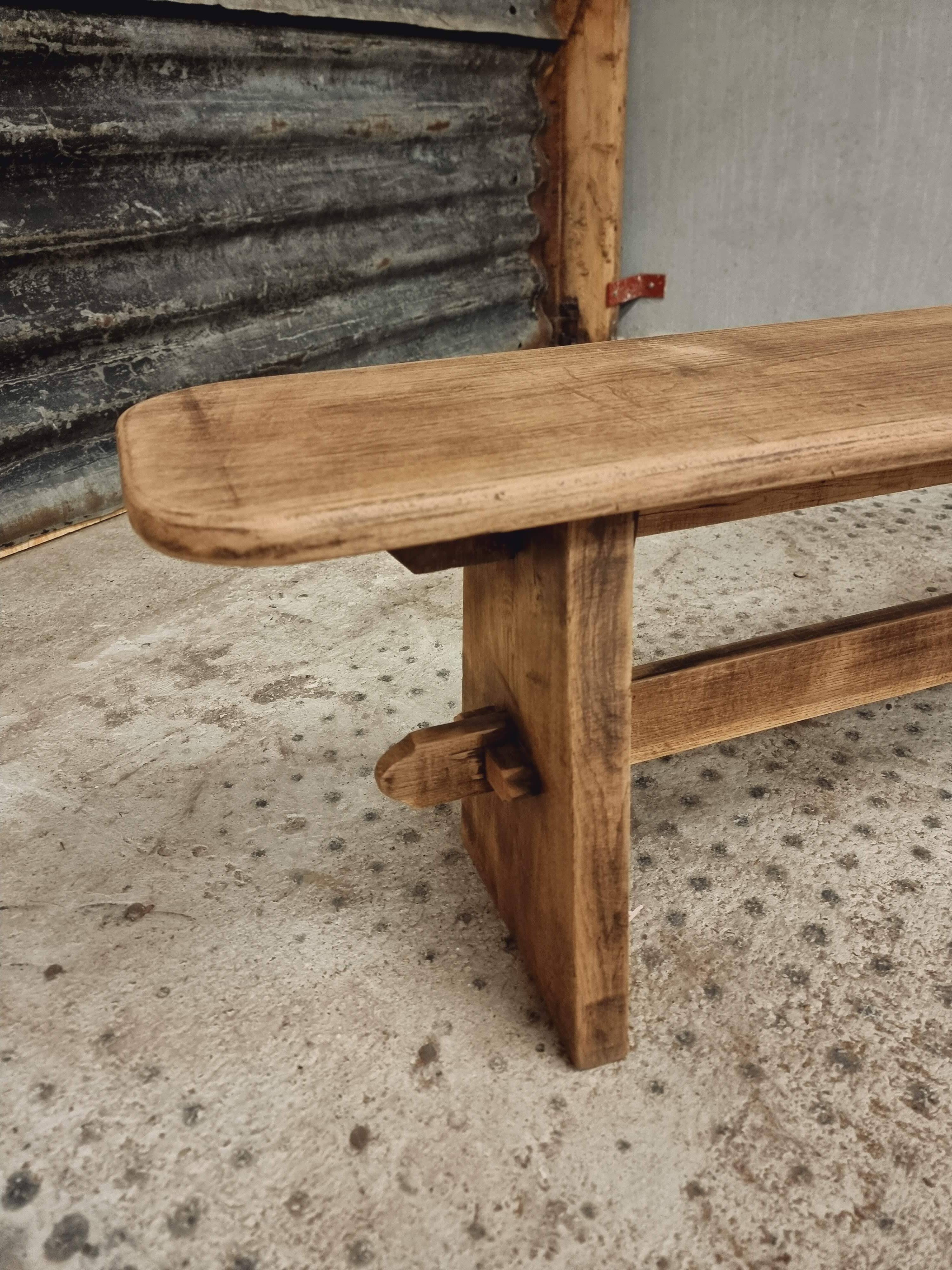 Old wooden bench side table 26 x 230 cm