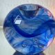 Kosta Boda blue glass candlestick from the 1980s