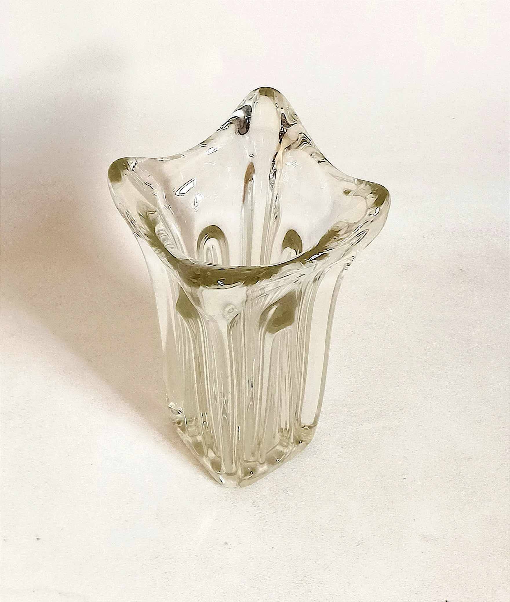 Lux Glass Austria crystal vase 1950s/1960s Height 28 cm