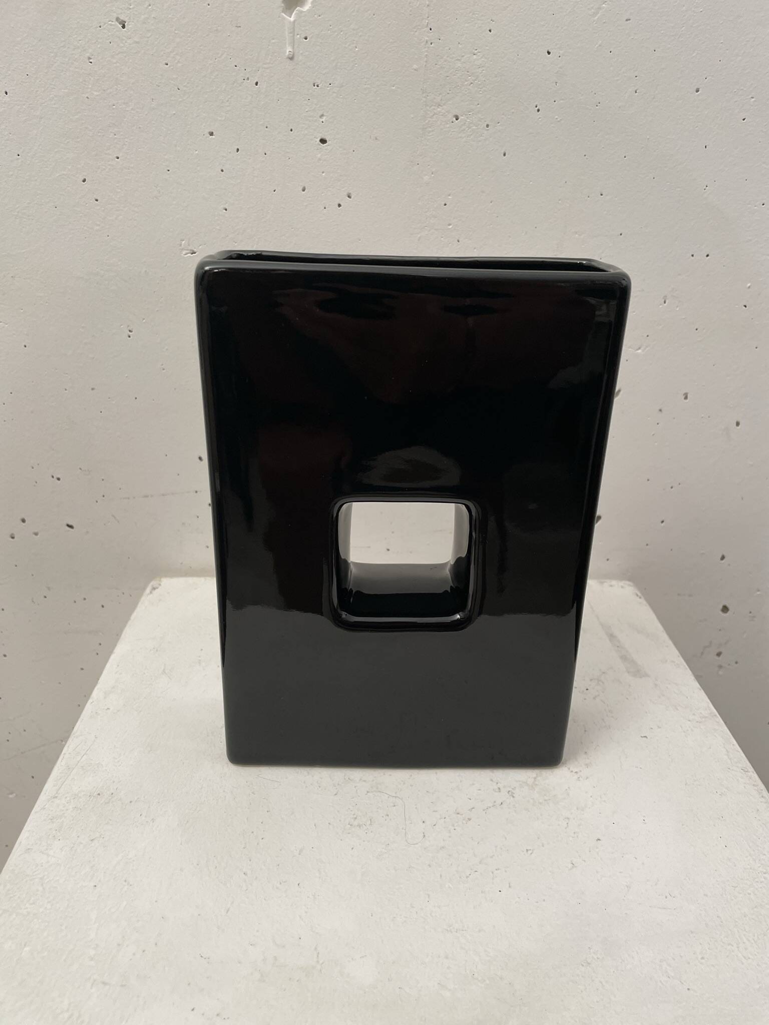 Ceramic geometric vase 1980