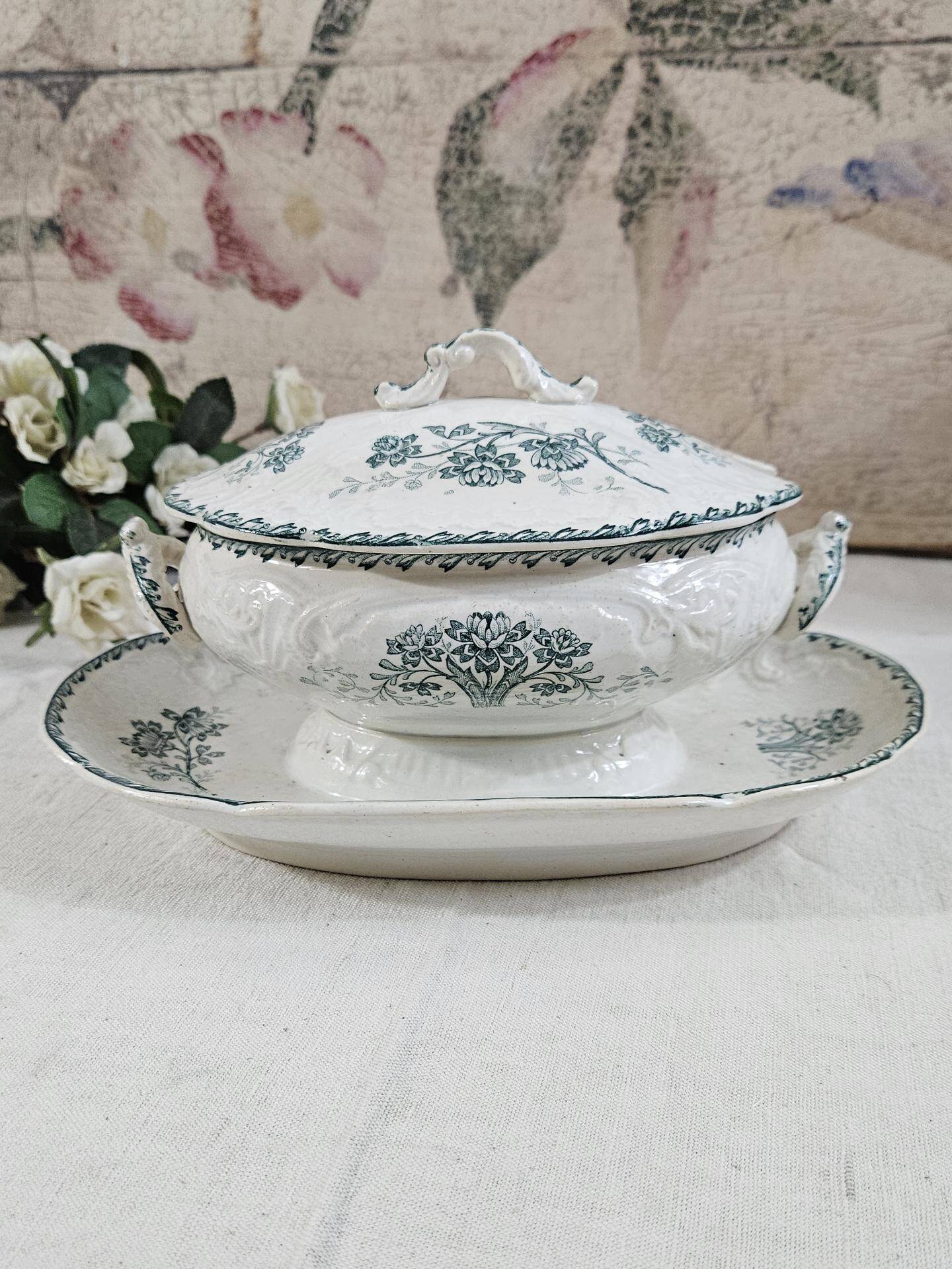 Small iron clay soup tureen