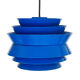 Pendant light "Trava" in blue lacquer by Carl Thore for Granhaga Metallindustri. Sweden 1960s.