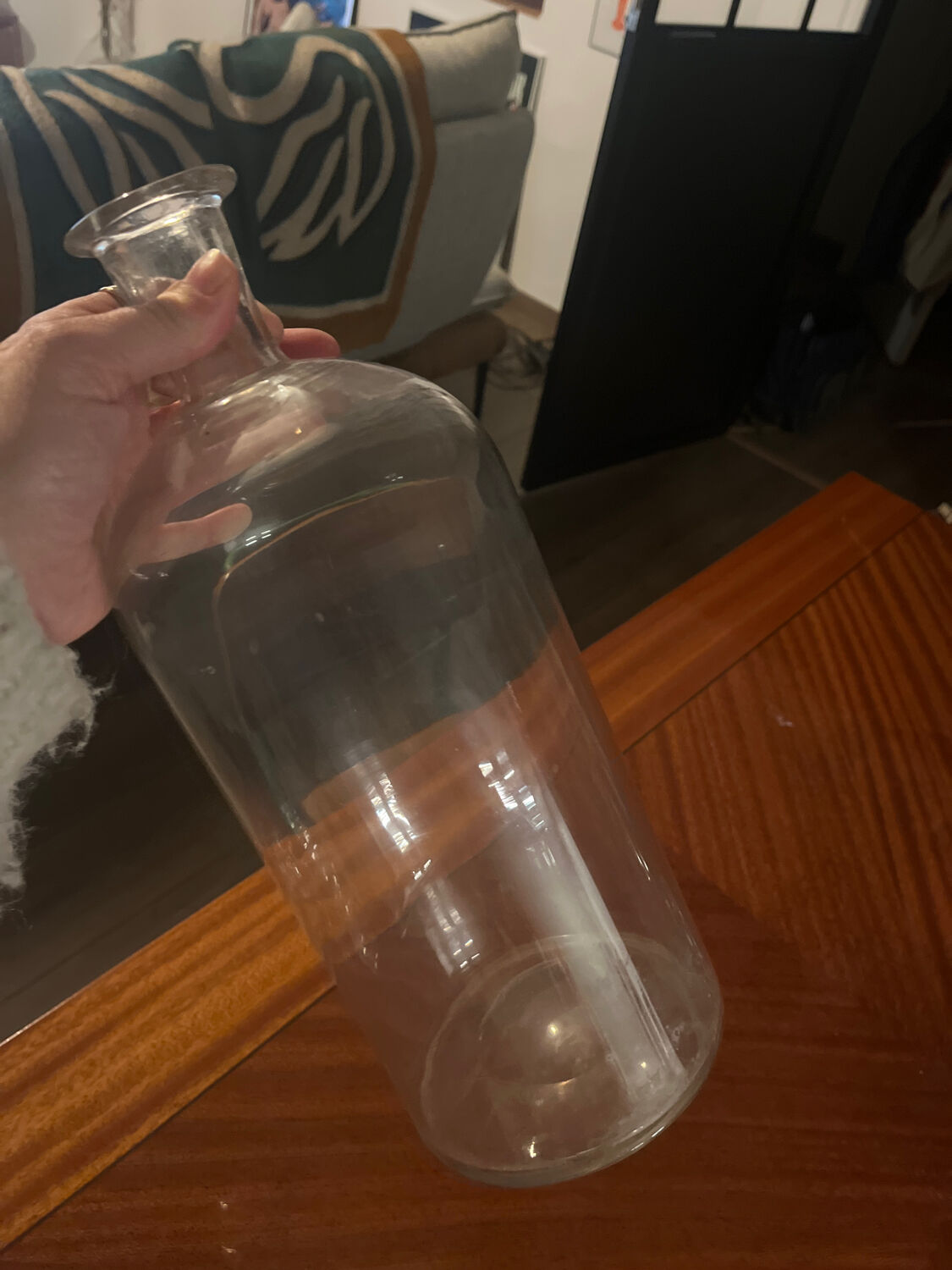 Vintage pharmacy glass bottle