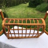 Rattan magazine holder