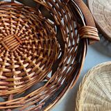 Set of 5 baskets for wall decoration