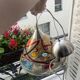 Vintage Murano glass conical pendant light