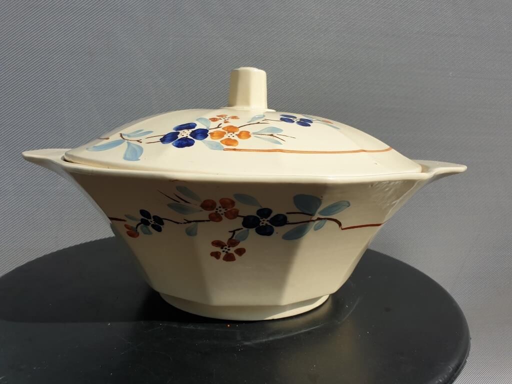 Vegetable, soup bowl, art deco salad bowl sarreguemines