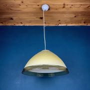 Yellow murano glass pendant lamp Vetri Murano Venezia Italy 1970s