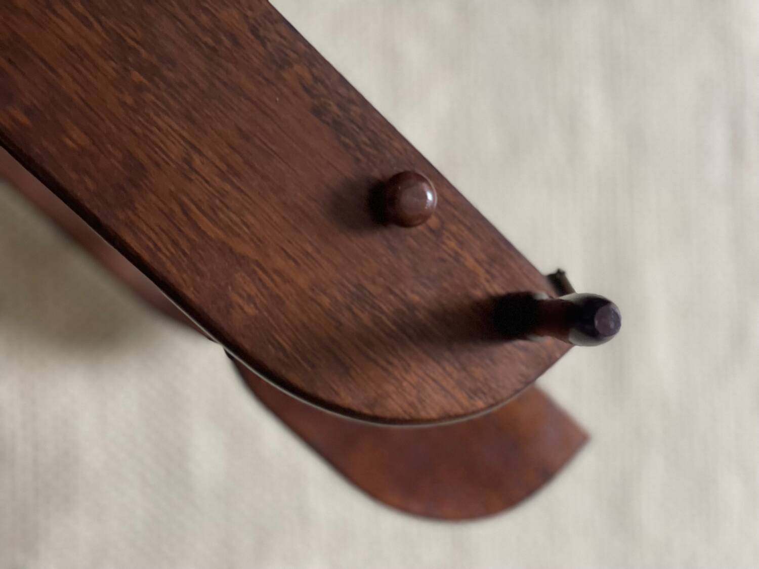Turned wood wall shelf