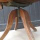 Chaise de bureau en chêne pivotante style américain
