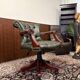 Chaise de bureau Chesterfield verte en anglais