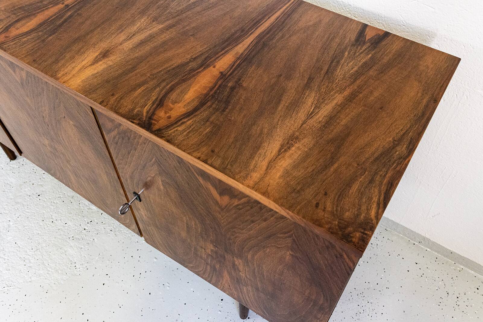 Vintage Walnut Sideboard By Lfm, Poland, 1970s