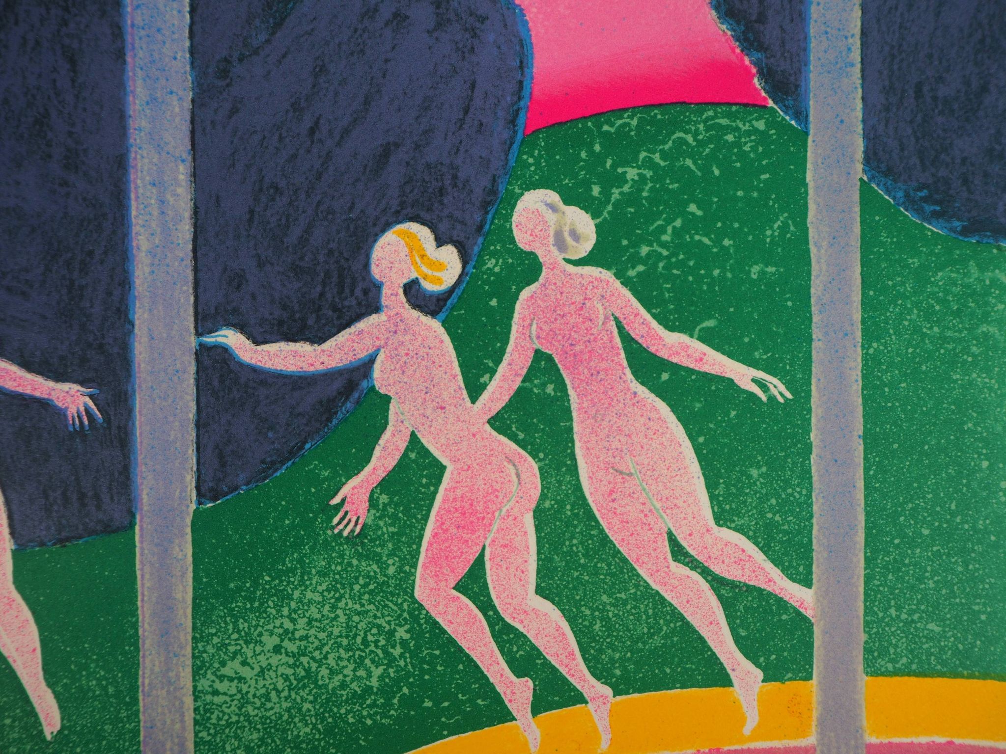 Albert zavaro : les trois grâces - lithographie originale signée