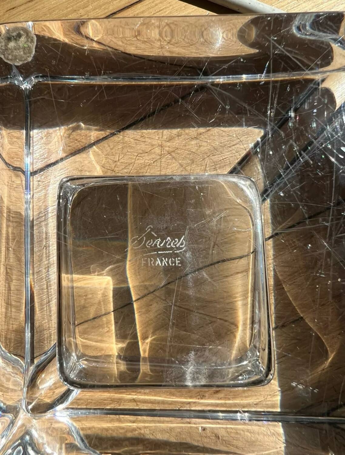 Vintage Sèvres Crystal Cubic Ashtray