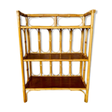 3-tier rattan bamboo shelf, circa 1960's