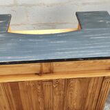 Waxed pine counter bar crate furniture trade
