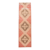 3x11 Vintage Runner Rug, Peach Color Rug, Vintage Runner Rug, 91x328Cm