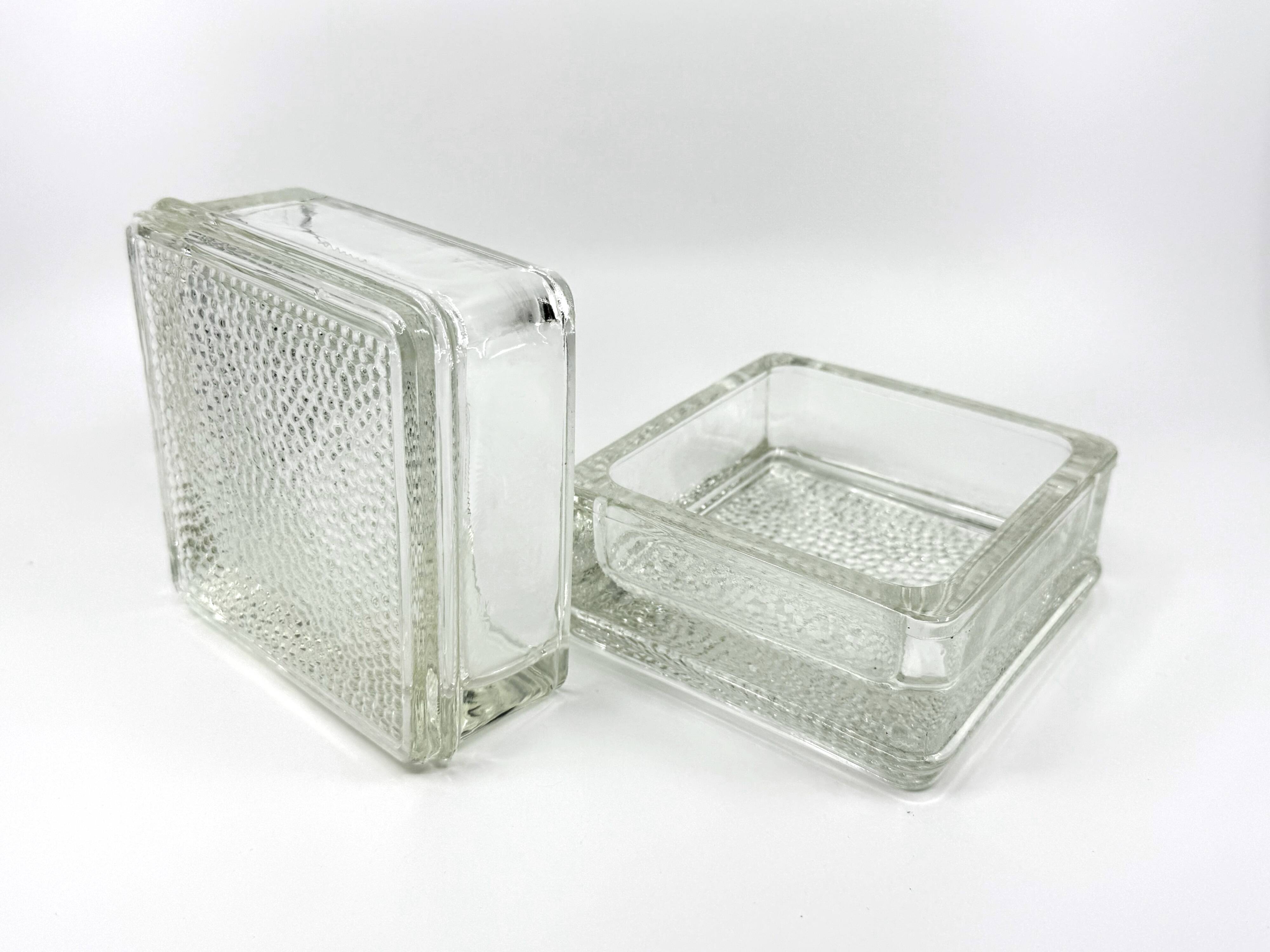 2 Pocket emptiers/ashtrays/paperweights • Lumax • Saint-Gobain • 1950