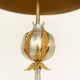 Pair of "grenade" lamps by Maison Charles in bronze, 1970s.