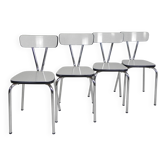 Ensemble de 4 chaises de salle à manger en Formica, années 1960