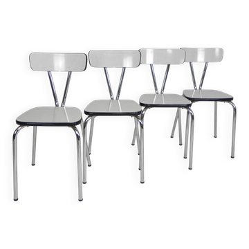 Set of 4 Formica dining chairs, 1960s