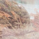 Tuscan landscape by R. Morelli, oil on canvas, late 20th century