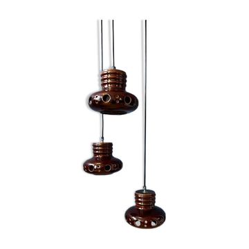 Ceramic pendant lamp West Germany Cascade