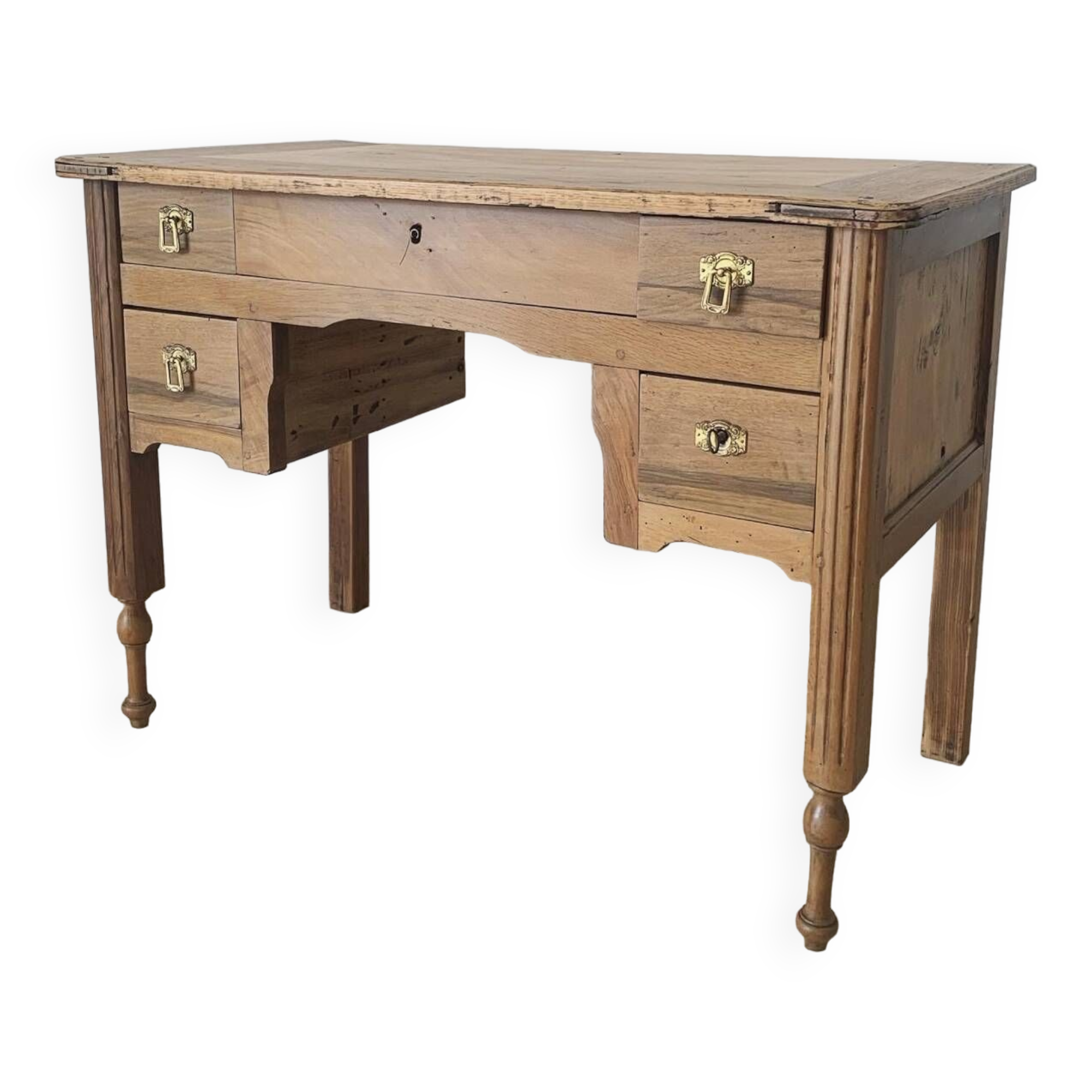 Old restored wooden desk