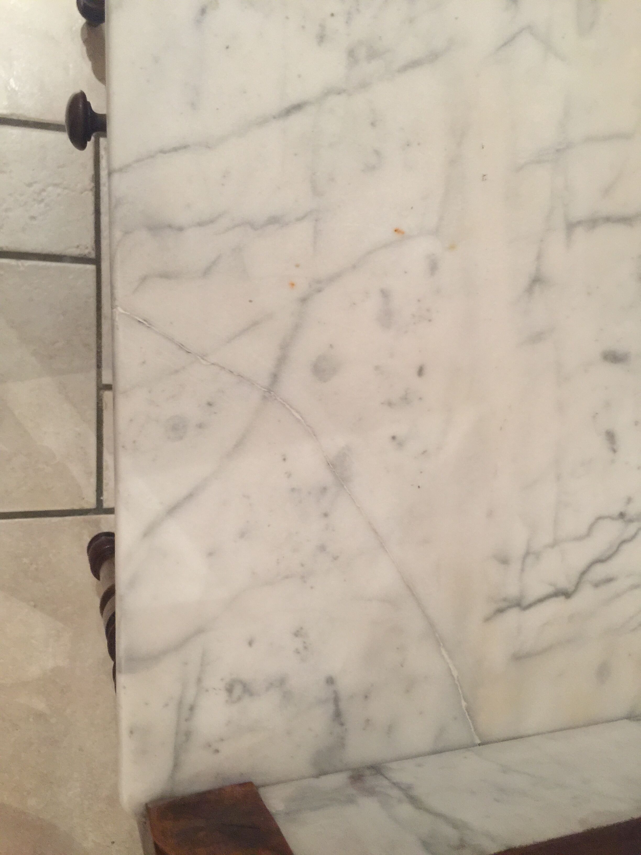 Dressing table with marble