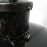 Industrial hanging lamp with enamelled shade