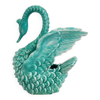 Ceramic swan of Manises. Spain, 1960s.