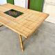 Dining table Audoux Minet bamboo rattan ceramic signed La Roue Vallauris