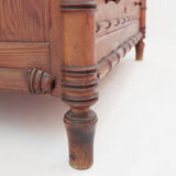 Bamboo-style commode with marble top - Late 19th century
