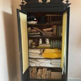 Napoleon III cabinet/display case in blackened wood