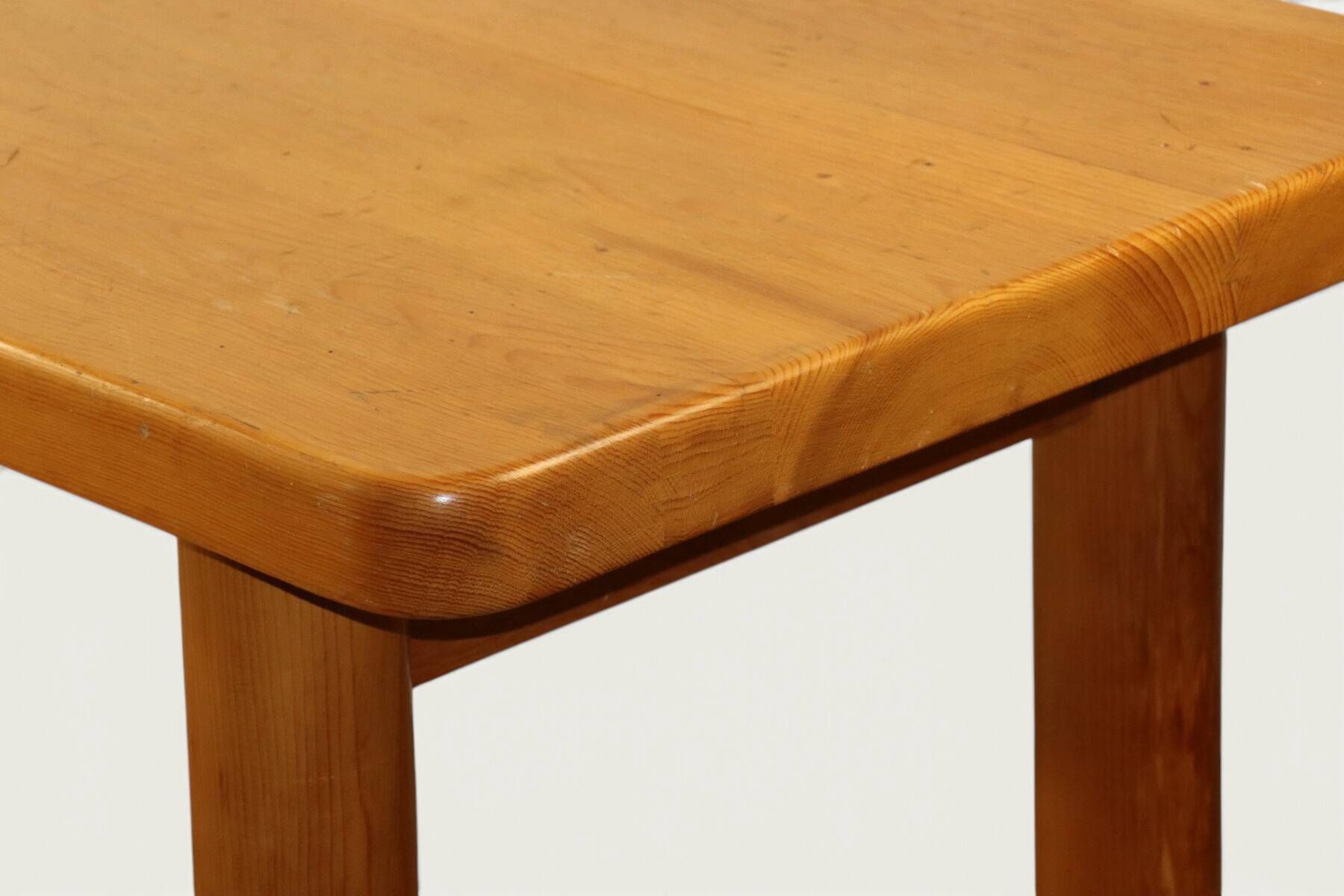 Table René Martin en pin massif moderniste, 1960