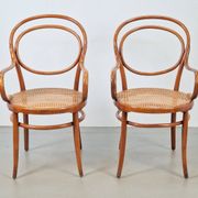 Antique Bentwood Webbing Chairs by Jacob & Josef Kohn for Wiener Werkstätte, Austria, 1890s, Set of 2