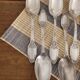 Set of 8 large silver-plated spoons in Boulenger antique style.
