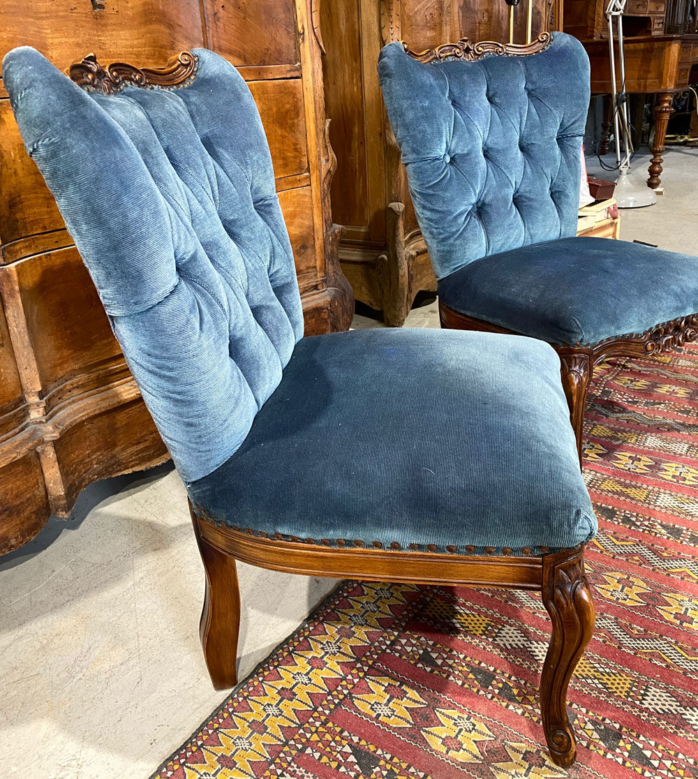 Paire de fauteuils crapaud