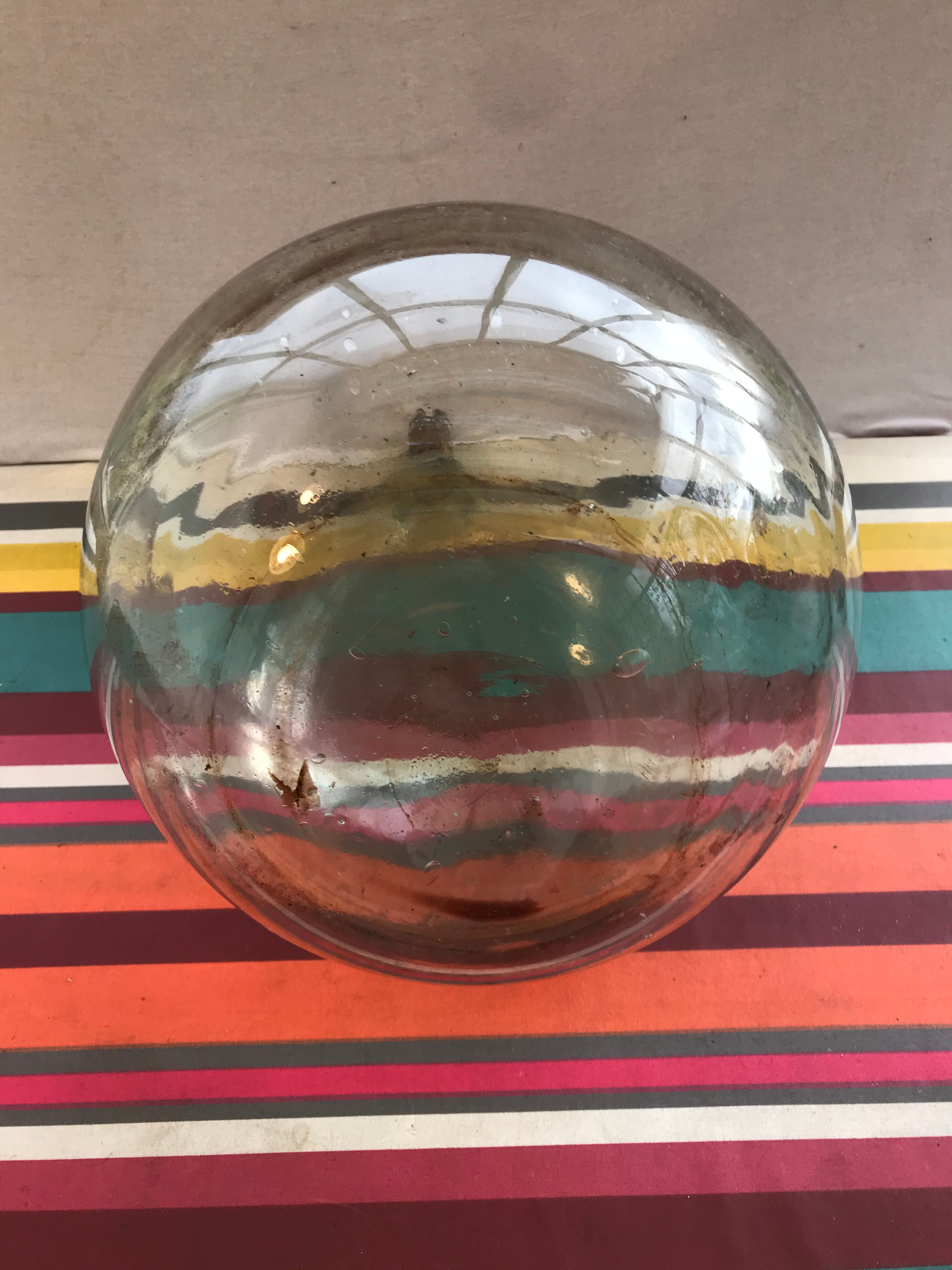 Former green glass demijohn