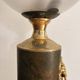 Ancien Lampe Style Neo classique Empire Lion Balthazar Globe Verre