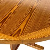 Vintage Design Pine Dining Table, Oval Table from the 1970s