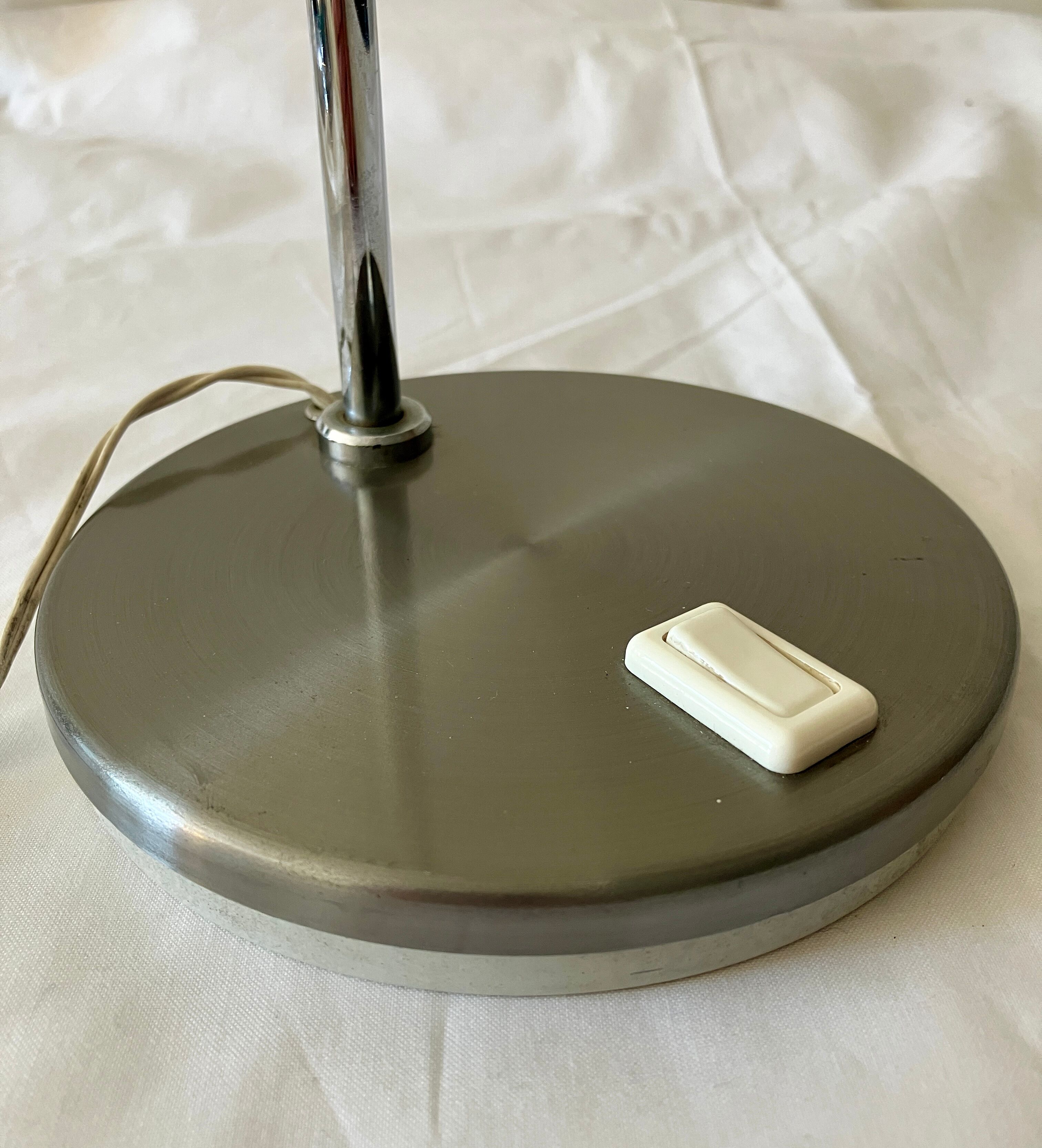 Lampe de bureau alu/acier années 70