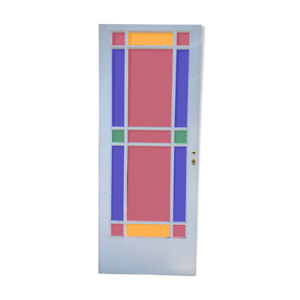 Porte vitraux colorés