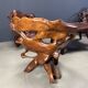 Large olive tree root chair set, 1960s