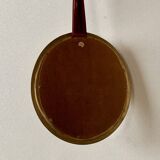 Small vintage wall mirror in gold painted wood