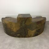Sculptural brass sofa 70s