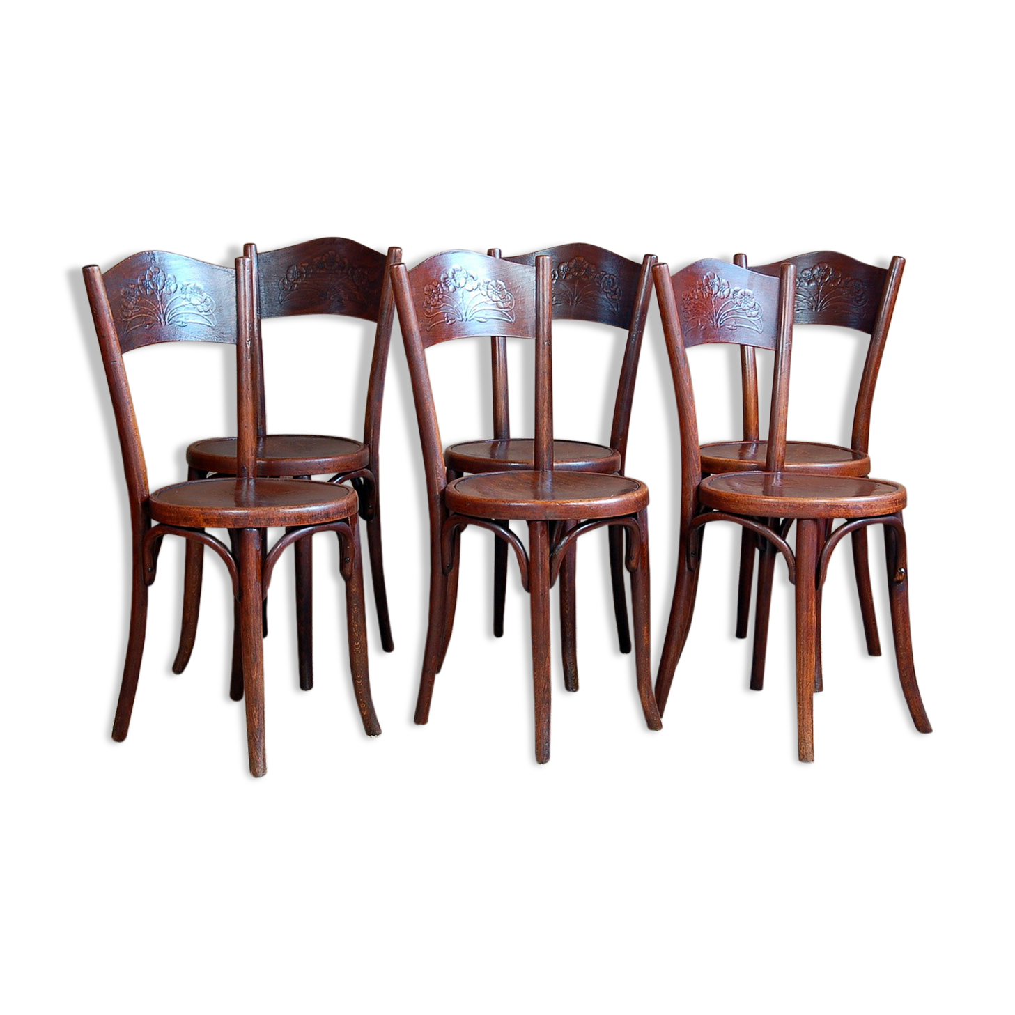 6 chairs THONET No.124 early 20th century