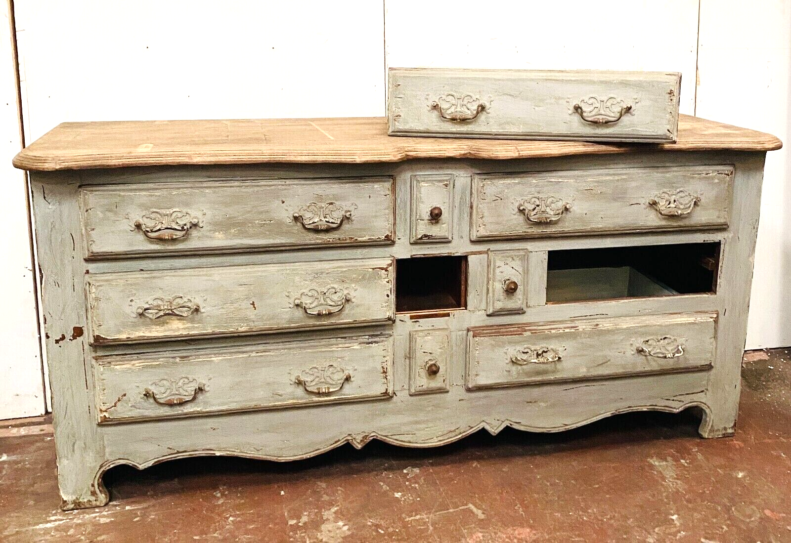 Storage cabinet patinated wood XX Century