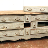 Storage cabinet patinated wood XX Century