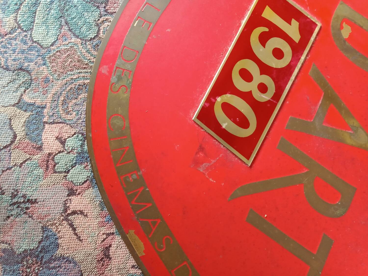 Brass art cinema plaque